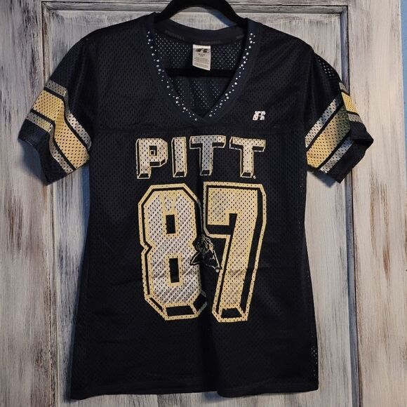 PITT Women's Russell Bedazzled Football Jersey - Picture 1 of 5